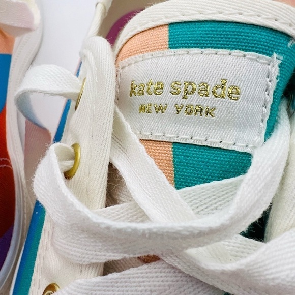 KATE SPADE X KEDS WOMEN’S COLORFUL TRIPLE KICK PLATFORM SNEAKERS SIZE 7 - Picture 9 of 12